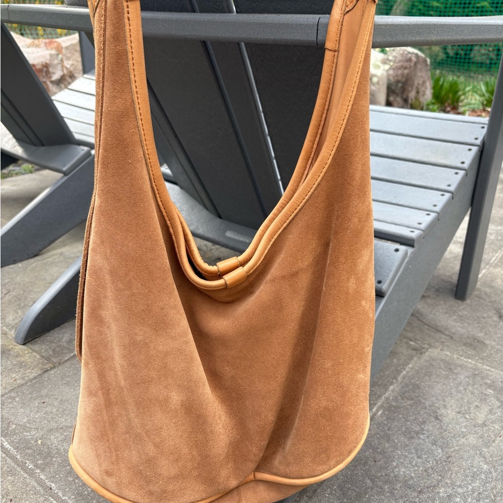 UGG Tan Suede Crossbody Bag with Relaxed Design - Picture 2 of 14